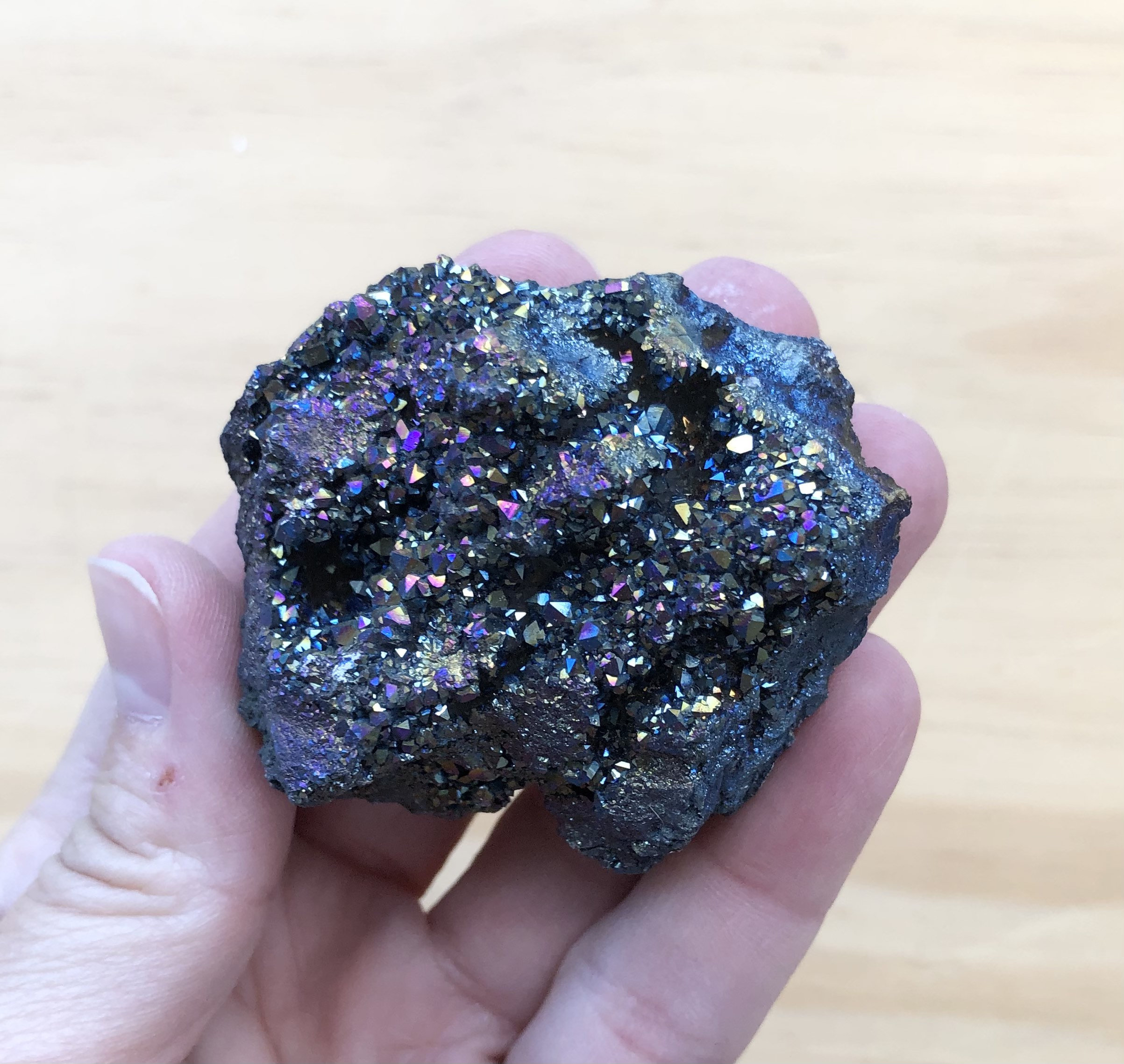 Aura Geode-rainbow Geode-rainbow Crystal-titanium Aura - Etsy