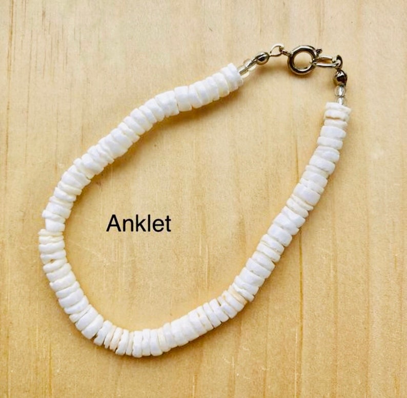 Puka Shell Necklace-White Puka Shell Choker Necklace-Puka Bead Necklace-Jewelry-Beach Jewelry-Sea Shell Jewelry-Sea Shell Necklace-Puka image 7