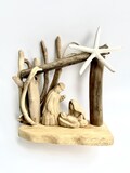 Handmade Driftwood Nativity Scene: Rustic Christmas Manger