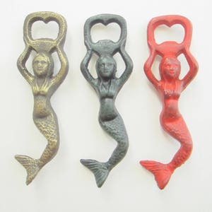Cast Iron Mermaid Bottle Opener-Cast Iron Bottle Opener-Mermaid Bottle Opener-Mermaid Home Decor-Mermaid Gifts-Beach Decor-Nautical Decor