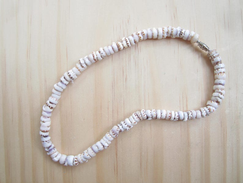 Tiger Puka Shell Necklace-Tiger Puka Shell Choker Necklace-Puka Bead Necklace-Jewelry-Beach Jewelry-Sea Shell Jewelry-Sea Shell Necklace image 2