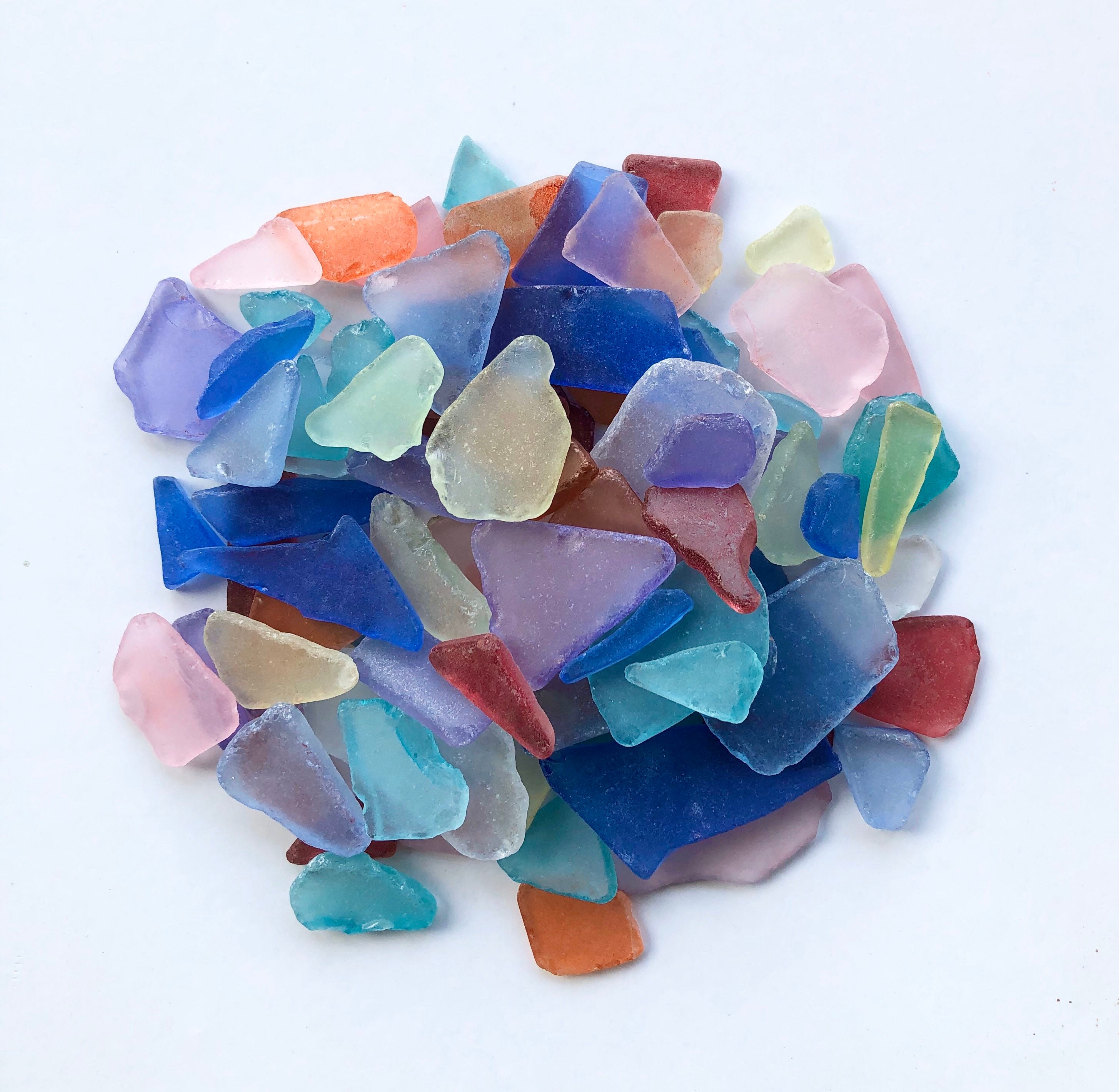 Sea Glass 11oz Caribbean Blue Sea Glass - Bulk Seaglass Pieces for Beach  Decor & Crafts