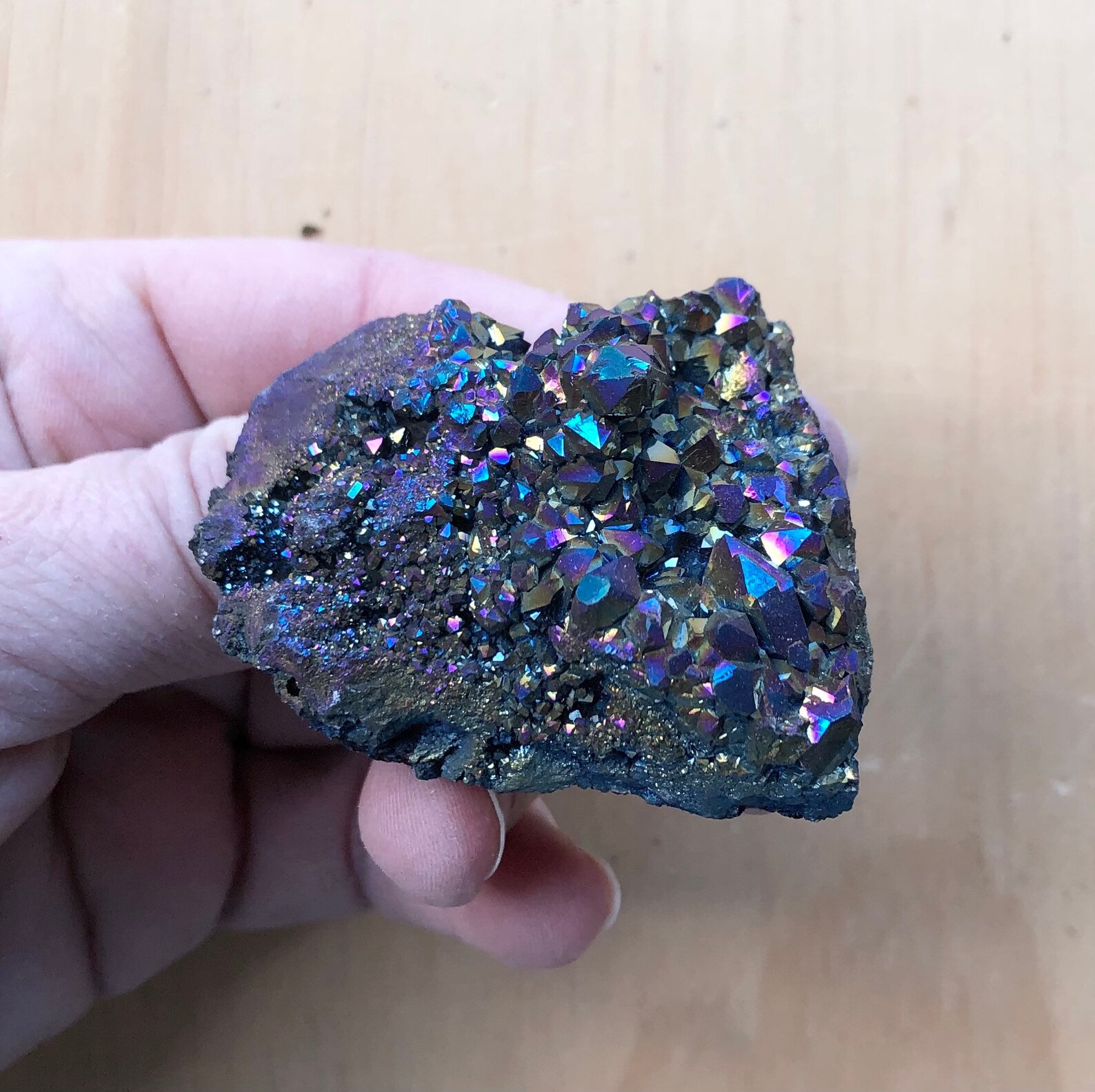 Aura Geode-Rainbow Geode-Rainbow Crystal-Titanium Aura | Etsy