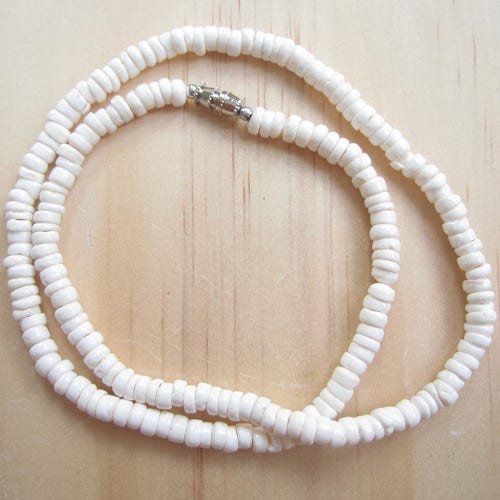 Puka Shell Necklace-white Puka Shell 
