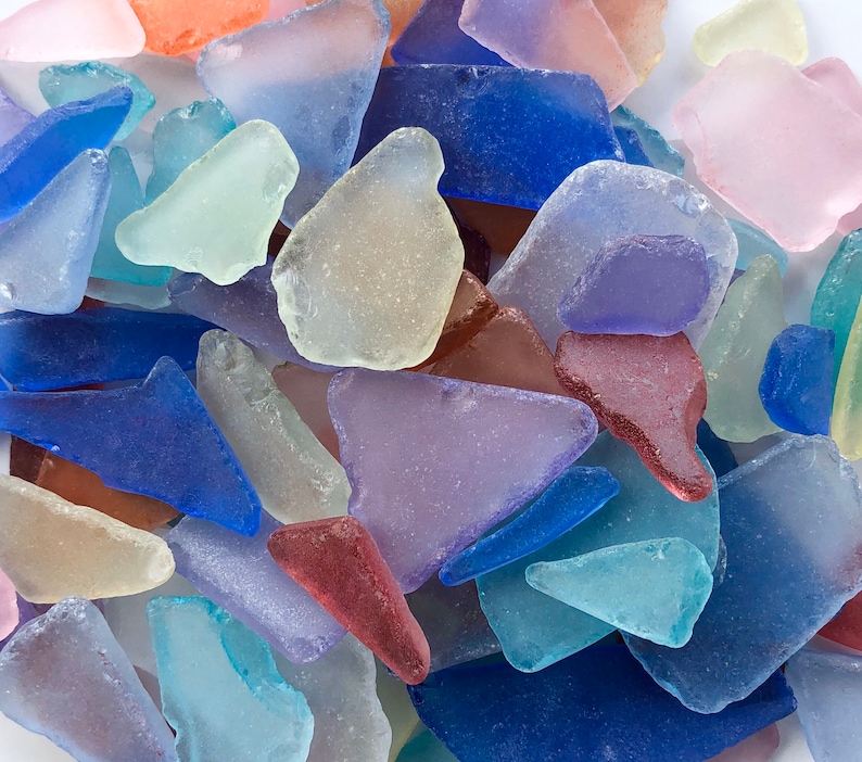 Sea Glass Bulk1 Poundmulticolor Beach Glassimitation Sea Etsy