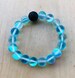 Mermaid Glass Quartz Glowing Bracelet-Glowing Aura Moonstone Bracelet-Womans Bracelet-Aqua Aura Moonstone Bracelet-Glowing Bracelet 