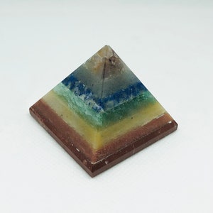 Chakra Pyramid-Seven Chakra Pyramid-Chakra Crystals-Meditation-Layered Chakra Pyramid-Religion-Healing Crystals-Rocks and Minerals