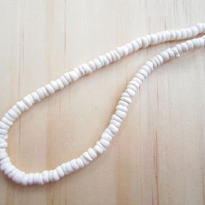 Puka Shell Necklace-White Puka Shell Choker Necklace-Puka Bead Necklace-Jewelry-Beach Jewelry-Sea Shell Jewelry-Sea Shell Necklace-Puka image 2