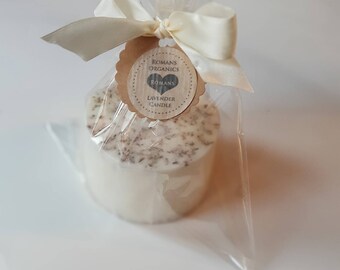 Lavender essential oil candle