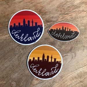 Cleveland Sports Themed Skyline Sticker