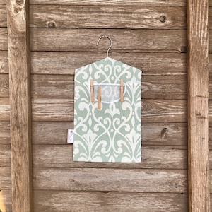 Mint Green Clothespin Holder, Peg Bag, Clothespin Bag, Laundry Accessory, Clothespin Storage