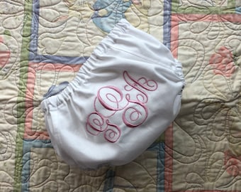 Monogrammed Diaper Cover, Personalized Diaper Covers, Baby Clothing, Baby Outfit, Toddler Bloomers, Baby Girl Clothing