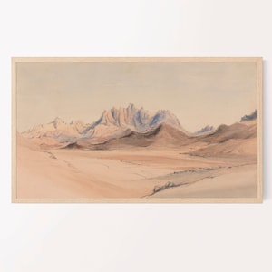 samsung frame tv art | desert sand dunes | digital vintage painting | southwestern art | pink purple neutral landscape | desert boho