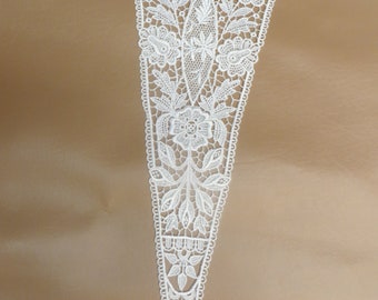 White Venise Lace Appliques - Lot of 6