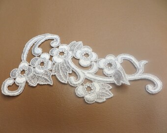 White Venise Lace Appliques Lot of 14