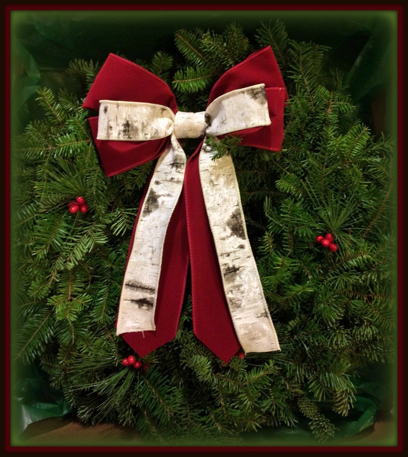 Good Tidings Balsam Fir Wreath Maine Made Fresh & Decorated Etsy
