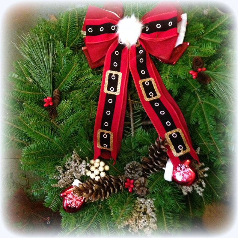 Mz. Clauz Wreath Fresh Maine Balsam Fir Christmas Wreath Etsy