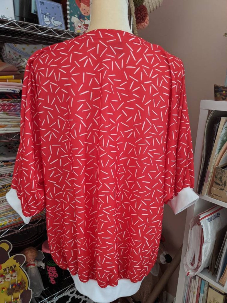 80s Retro Tunic Shirt 1980s fashion ringer style
