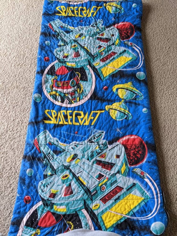 1970s Sears & Roebuck Spacecraft Atomic Sleeping Bag // Etsy