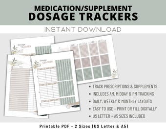 Medication Schedule and Tracker Planner Pad Vitamin Tracker Medication Log Weekly Medication Planner Vitamin Log Supplement Chart Medication