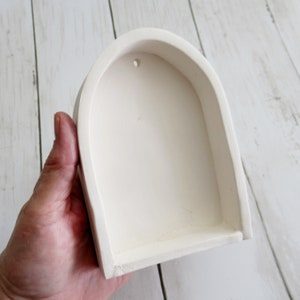 Bisque 5.5"x4"x1"  Blank Ceramic Shrine Ready to Paint or Decorate, Ceramic Shrine, Bisque Shrine, Shrine for Mixed Media Collage