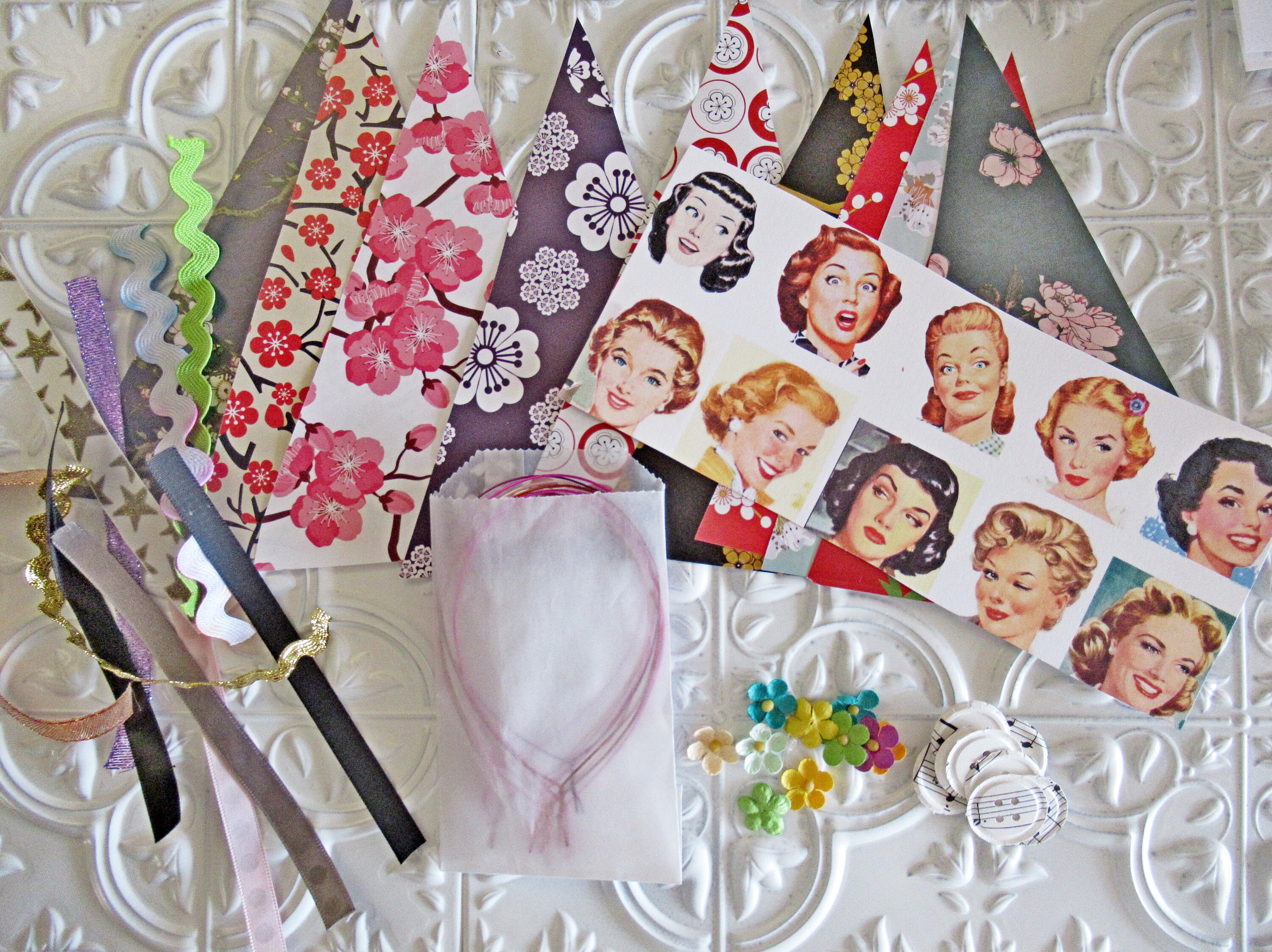 Sassy Girls Paper Doll Making Kit Mixed Media Art Doll, Paper Doll Kit