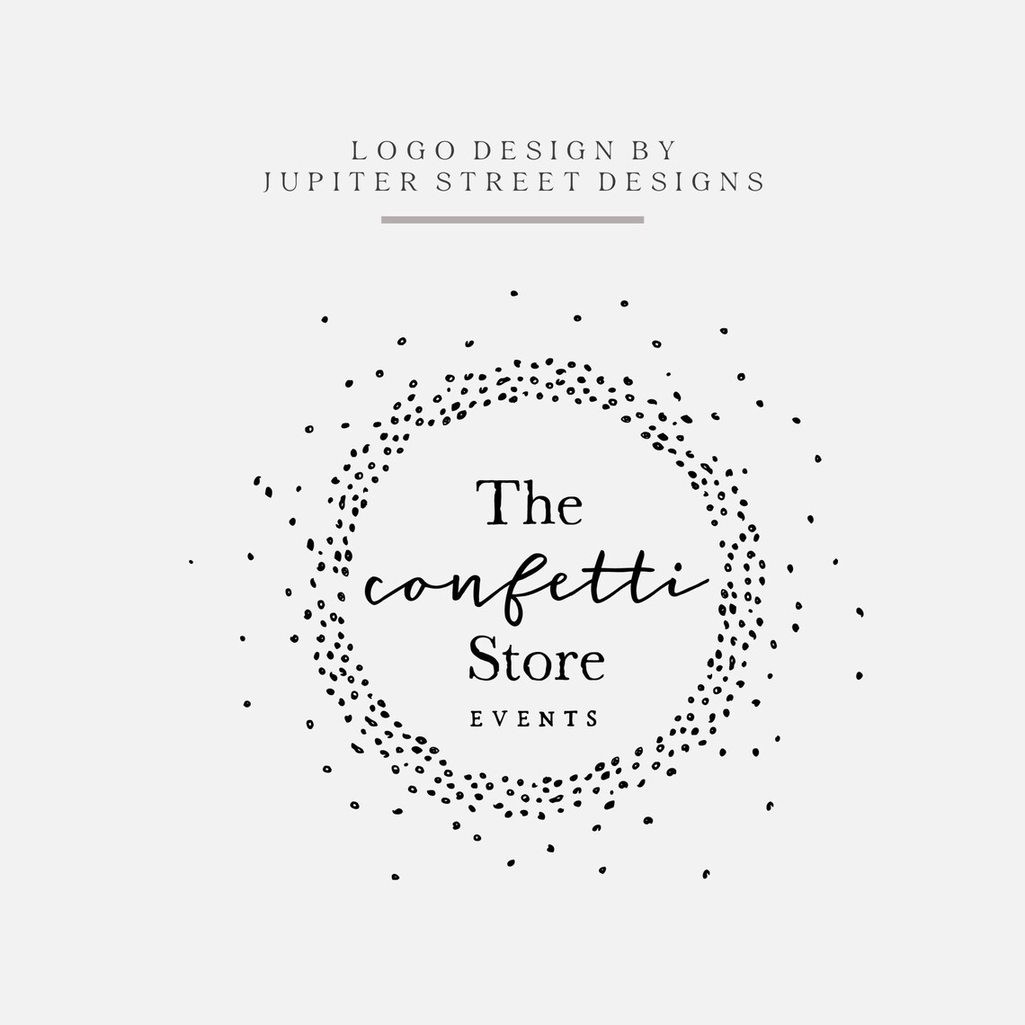 Confetti Logo Party Logo Modern Logo Design Minimal Logo Etsy