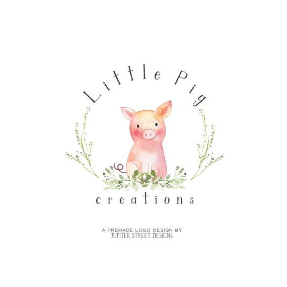 logo design farm logo pig logo etsy logo branding animal etsy etsy