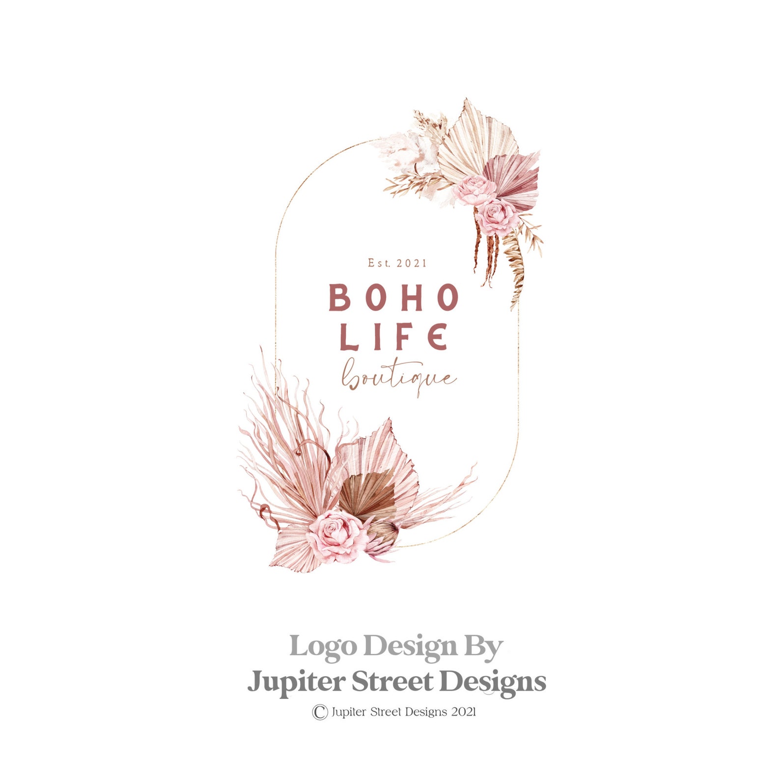 Boho Logo Design Boho Logo Design Logo Etsy