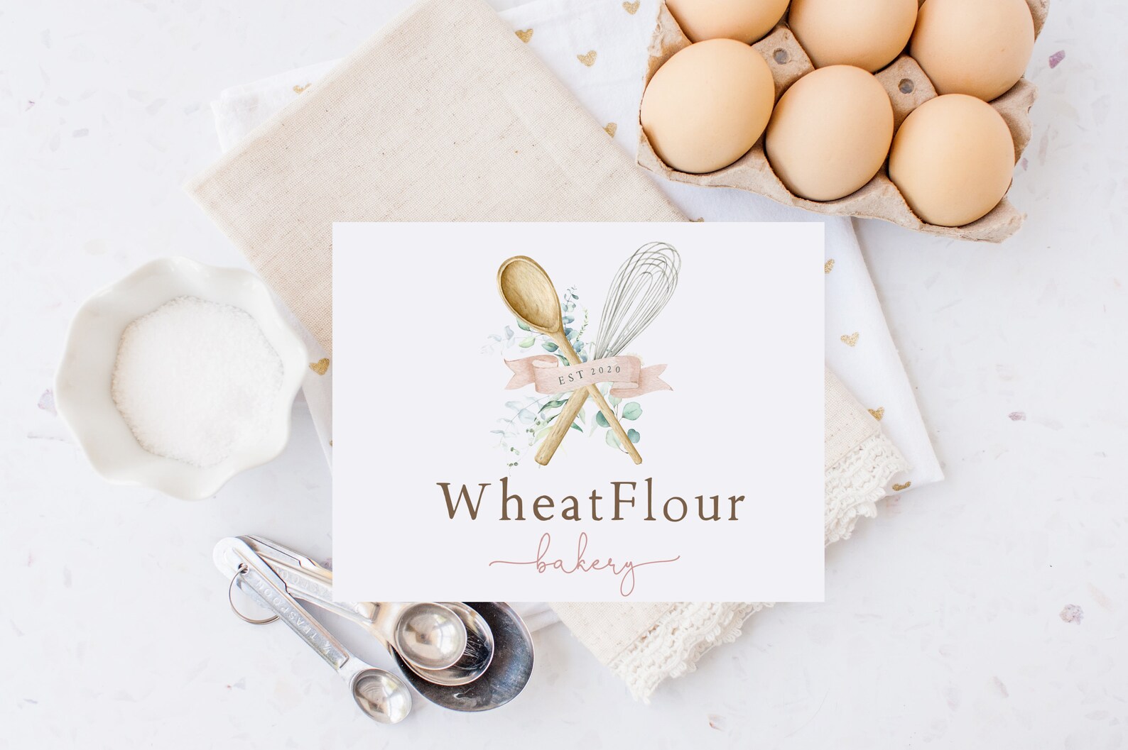 BAKERY LOGO Whisk Logo Wooden Spoon Logo Baking Logo Food Etsy