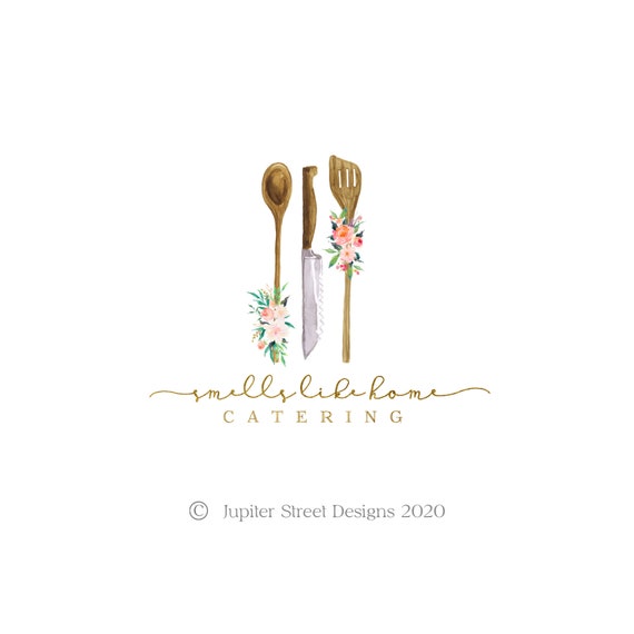 Kitchen Logo Catering Logo Utensil Logo Flower Logo Food Etsy Kitchen Logo Catering Logo Utensil Logo Flower Logo Food Etsy