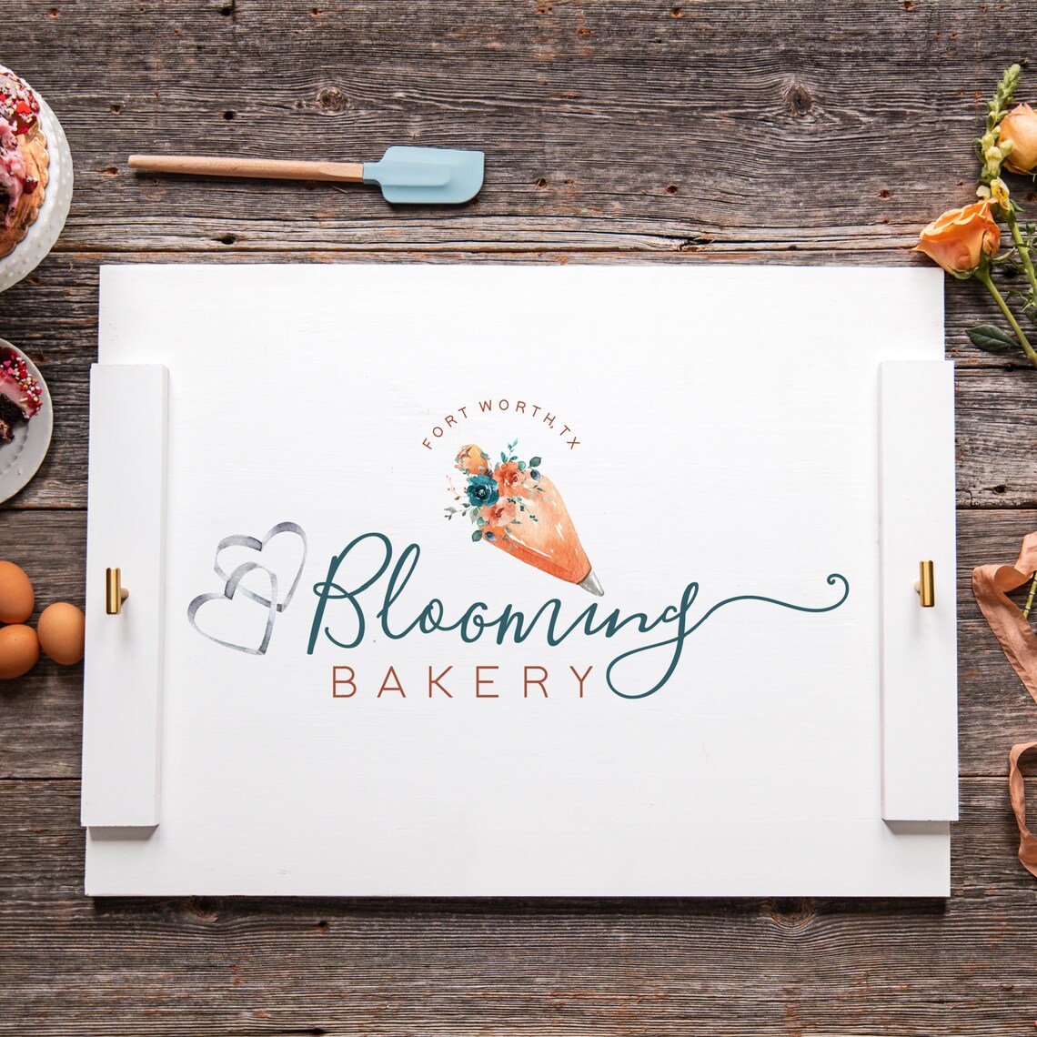 Bakery Logo Piping Bag Logo Baking Logo Cookie Cutter Logo Etsy