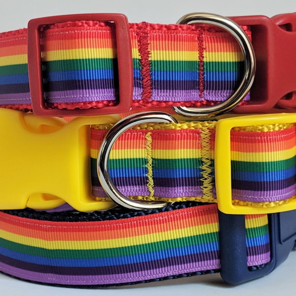 Rainbow Dog Collar Etsy