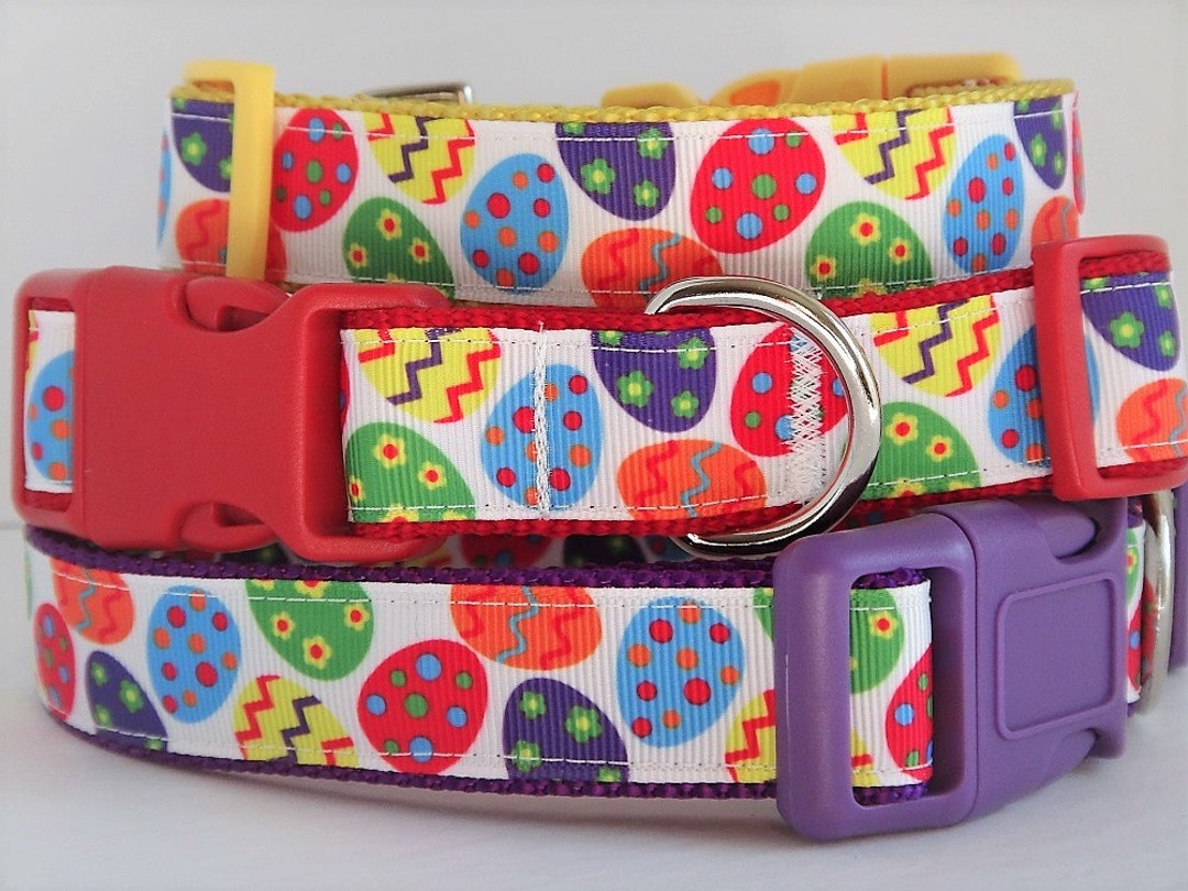 Dog Collar Easter Dog Collar Small or Large Dog Collar With Easter Eggs