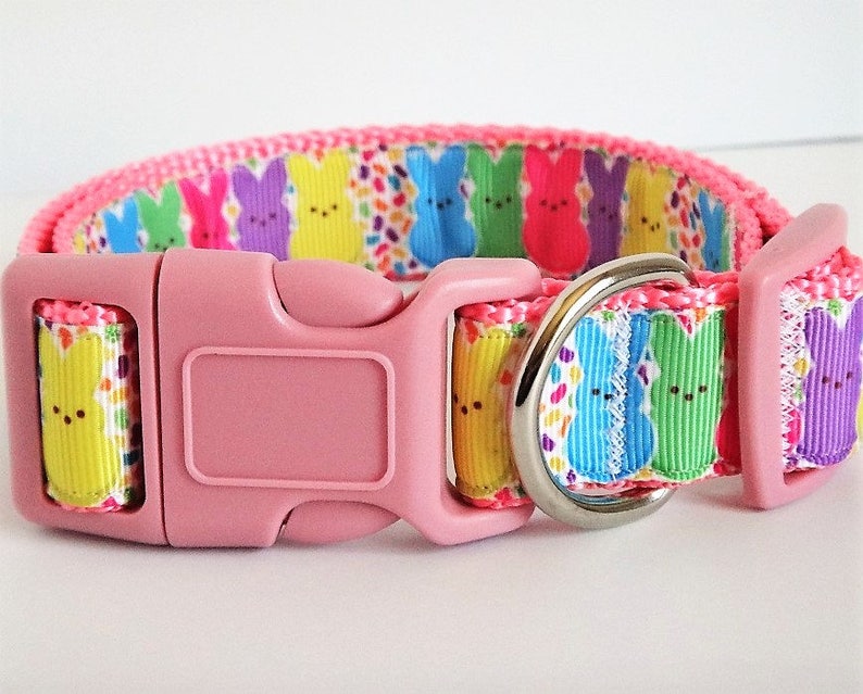 Easter Dog Collar & Optional LeashPeeps Dog CollarPink Etsy