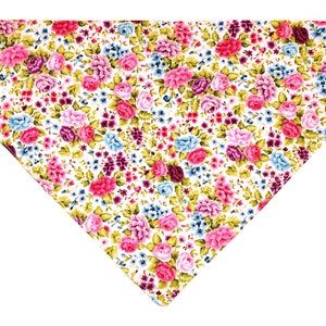 Dog or Cat Over the Collar Bandana - Vintage Inspired Floral Girl Bandana - Dog or Cat Neck Scarf with Tiny Flowers