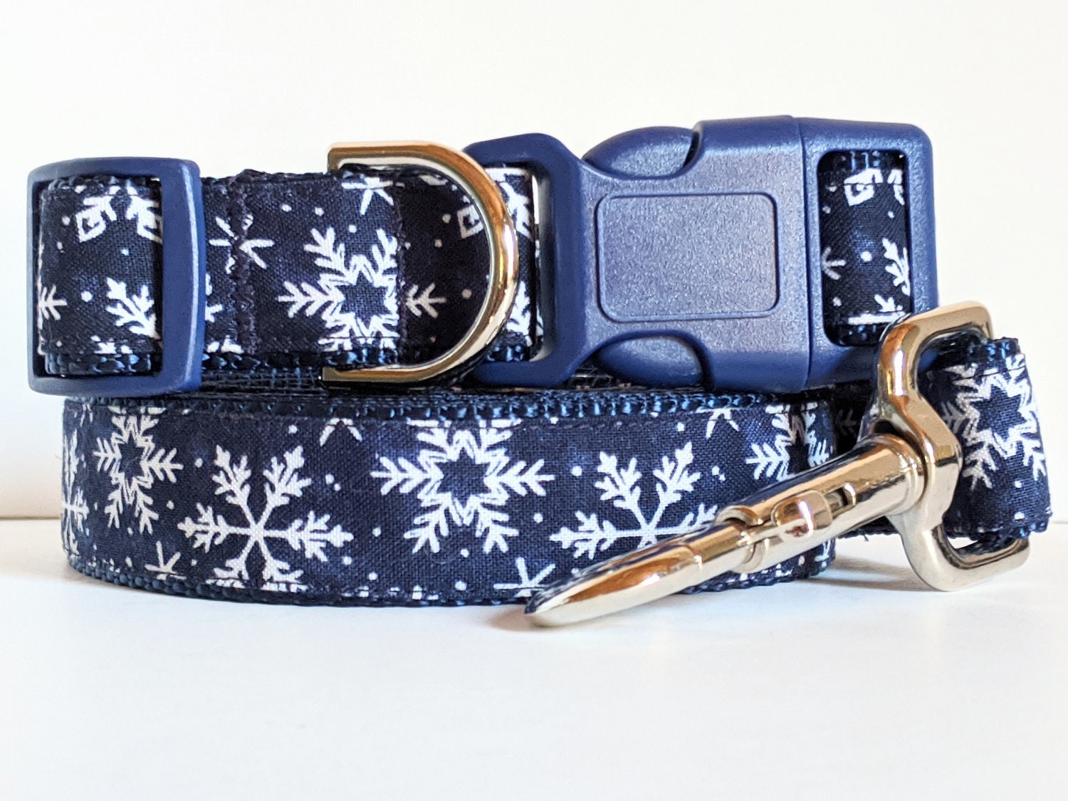 Blue Snowflake Dog Collar Blue Snowflake Dog Collar