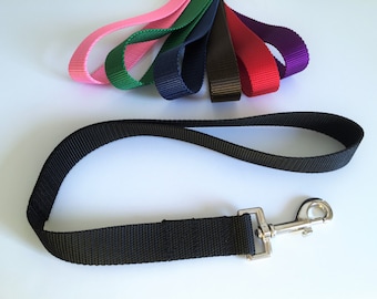 Dog Leash - Short Leash - Training Leash - Traffic Leash - Traffic Lead - 1" Wide Training Lead - 7 Colors Available