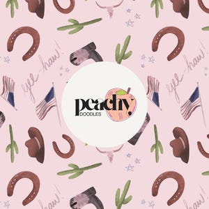 Western Cowboy Seamless Pattern Design for Fabric | Paper | Backgrounds