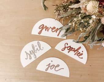 Calligraphy Arch Place Cards | Brush Lettering | Watercolor Paper | Boho Wedding | Modern Wedding | Bridal Shower