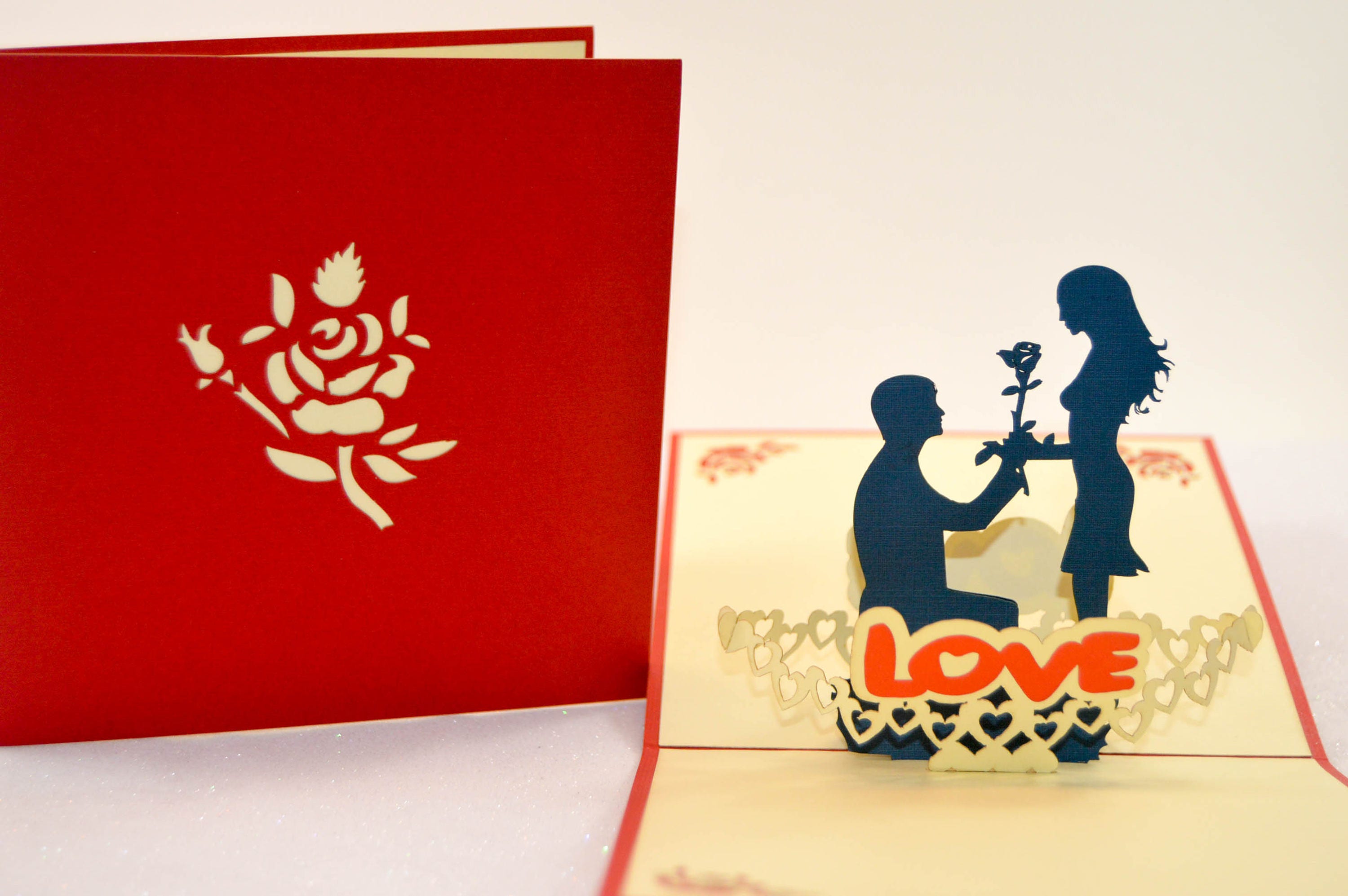 Pop Up Card Anniversary Card Love Card Greeting Card I Etsy