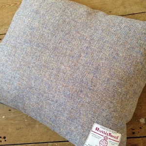 Harris Tweed Cushion Cover Grey Gray Charcoal Wool Cotton Velvet Pastel Soft Light Heather Silver Brown Blue Multi tonal