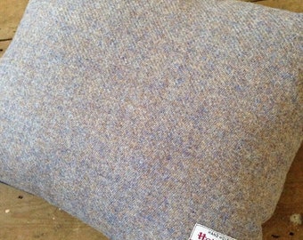 Harris Tweed Cushion Cover Grey Gray Charcoal Wool Cotton Velvet Pastel Soft Light Heather Silver Brown Blue Multi tonal