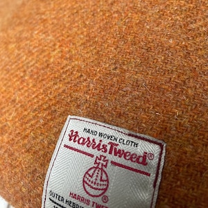 Harris Tweed Orange Cushion cover Rust Terracotta Burnt Sienna Wool Natural Square Rectangle