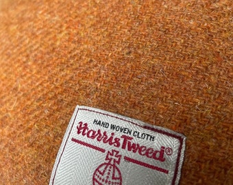 Funda de cojín Harris Tweed Naranja Óxido Terracota Siena Tostado Lana Natural Cuadrado Rectángulo