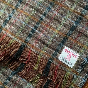Harris Tweed Scarf Shawl Wrap Grey Charcoal Chocolate Brown Black Mustard Burgundy Olive 100% Wool Weave Winter