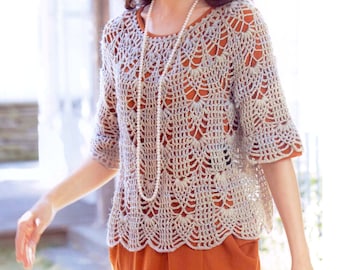 Woman's Crochet Vest Japanese Crochet Pattern PDF Charts | Etsy