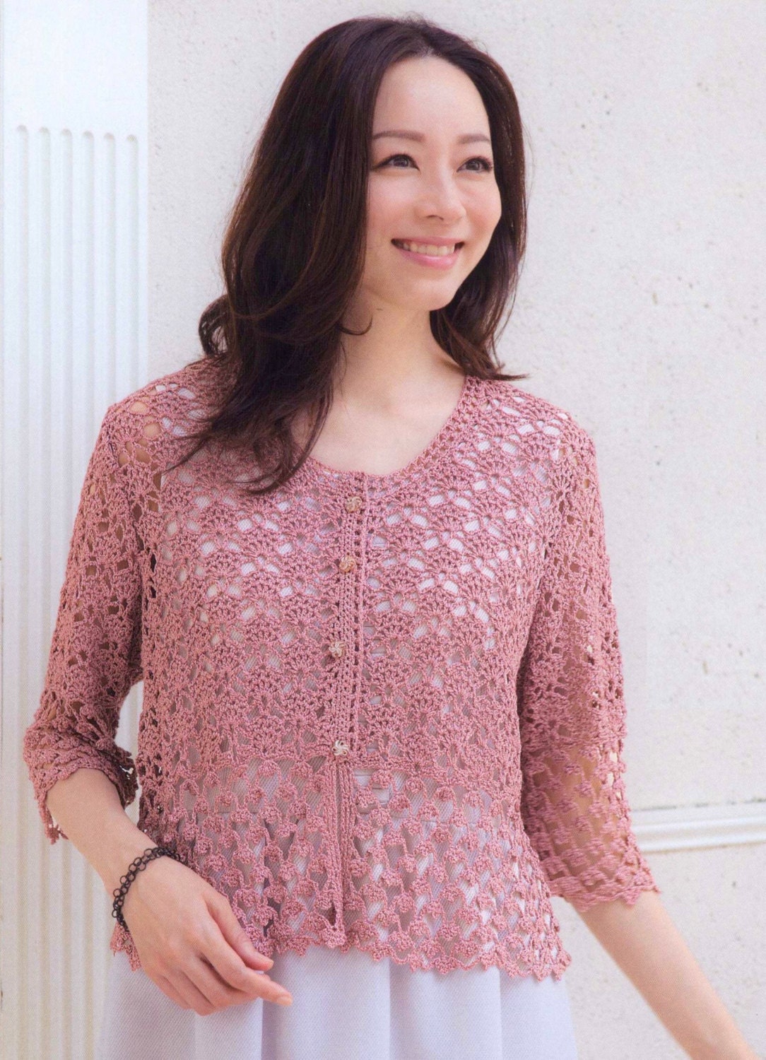 Lady's Crochet Pattern PDF for Lacy Cardigan with Subtle | Etsy
