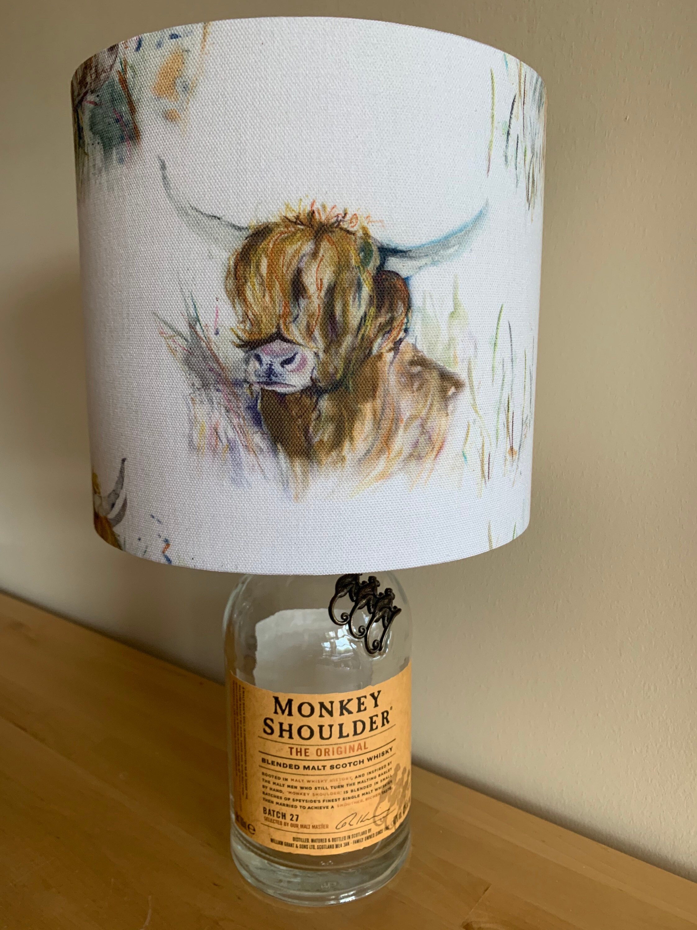 Highland cow lamp base deals