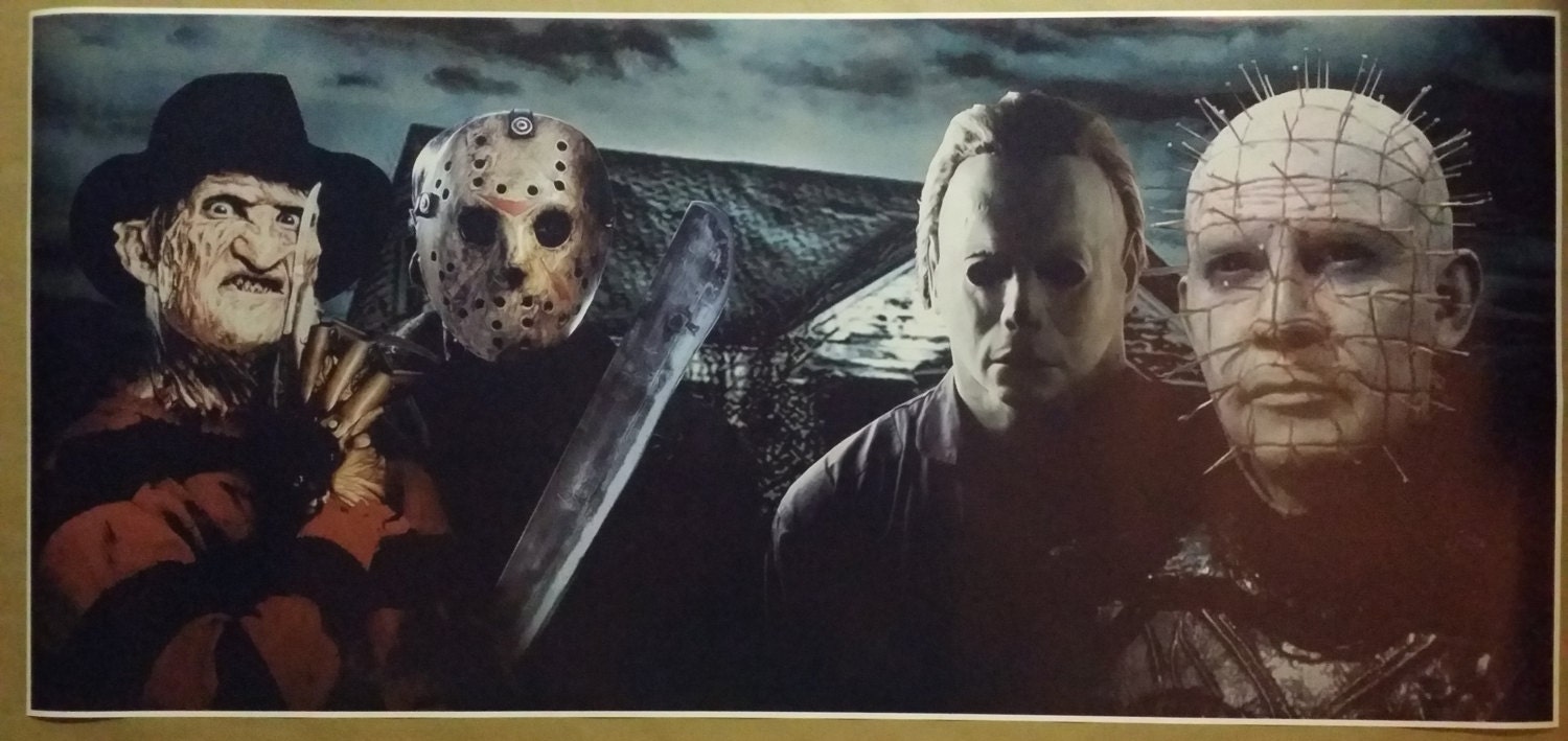Hellraiser Pinhead Movie KillerPoster Print 12 X 18  Mancave Bar Cult Classic Horror Scary Halloween Dorm Room Gift